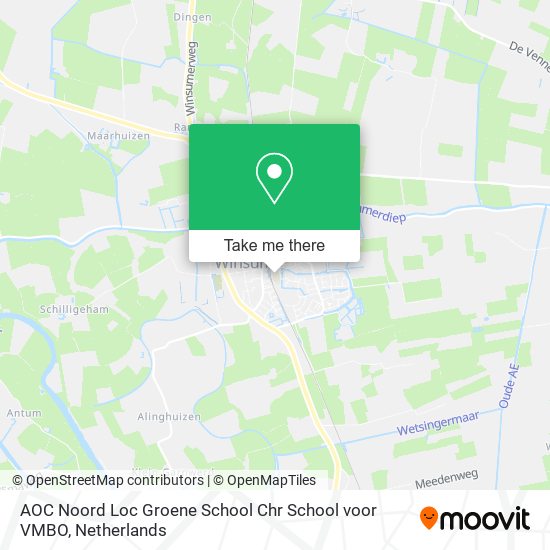 AOC Noord Loc Groene School Chr School voor VMBO Karte