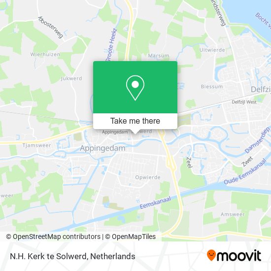 N.H. Kerk te Solwerd Karte