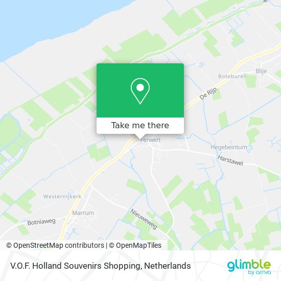 V.O.F. Holland Souvenirs Shopping map