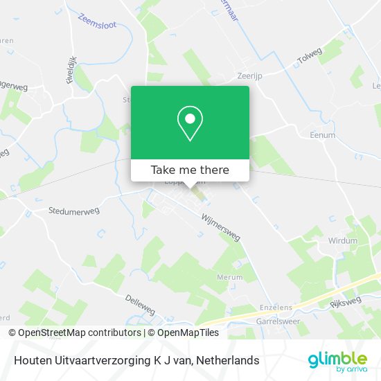 Houten Uitvaartverzorging K J van map