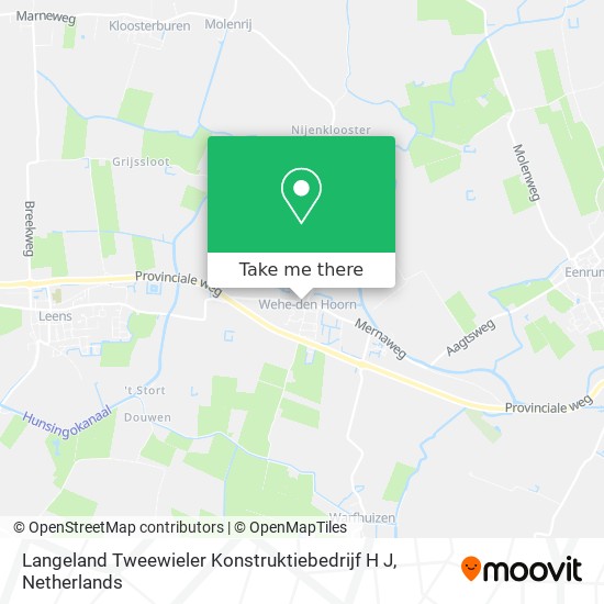 Langeland Tweewieler Konstruktiebedrijf H J map