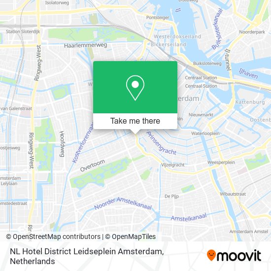 NL Hotel District Leidseplein Amsterdam map