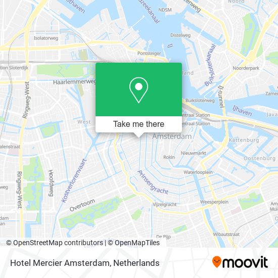 Hotel Mercier Amsterdam map