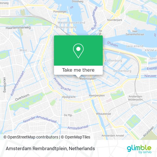 Amsterdam Rembrandtplein map