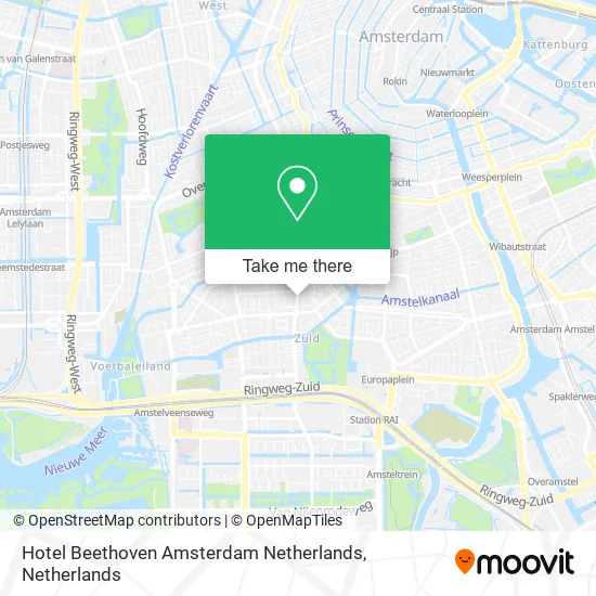 Hotel Beethoven Amsterdam Netherlands map