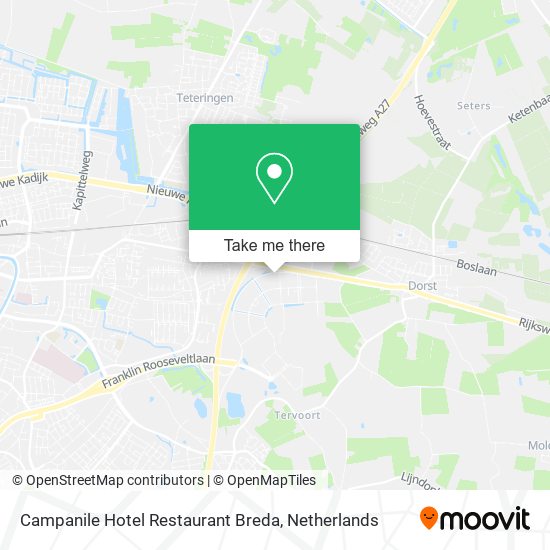 Campanile Hotel Restaurant Breda map