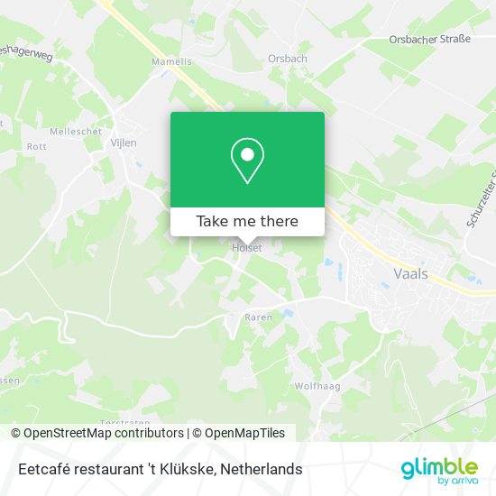 Eetcafé restaurant 't Klükske map