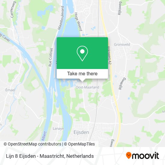 Lijn 8 Eijsden - Maastricht map