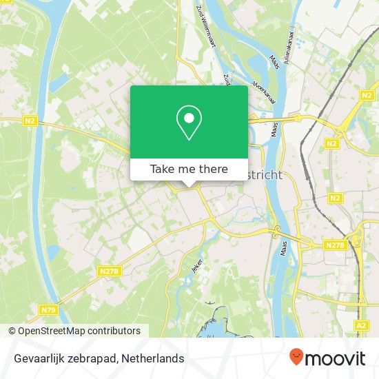 Gevaarlijk zebrapad map