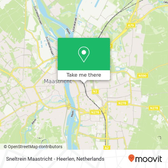 Sneltrein Maastricht - Heerlen map