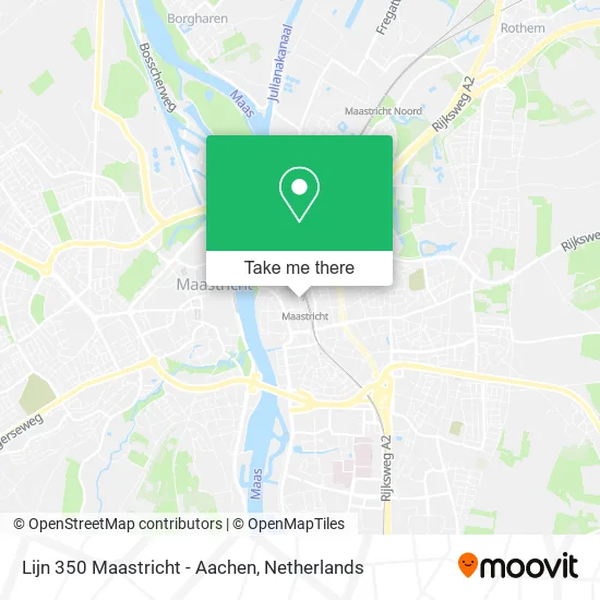 Lijn 350 Maastricht - Aachen map