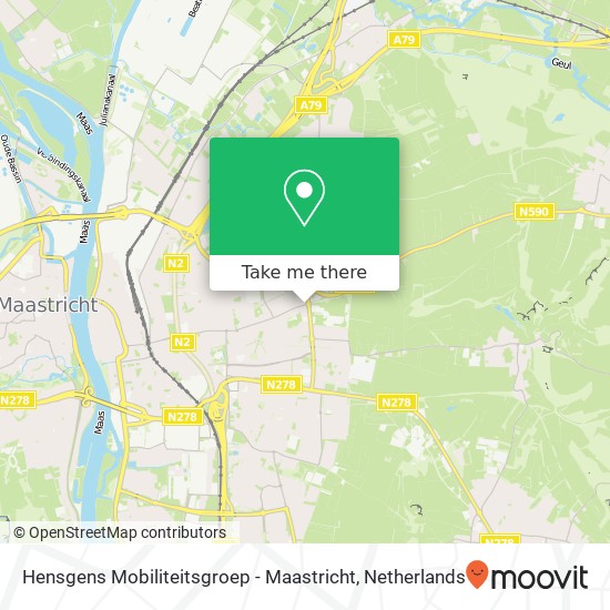 Hensgens Mobiliteitsgroep - Maastricht map