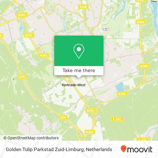 Golden Tulip Parkstad Zuid-Limburg map