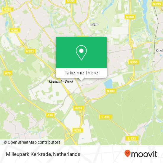 Milieupark Kerkrade map