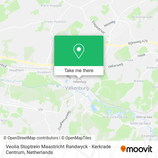 Veolia Stoptrein Maastricht Randwyck - Kerkrade Centrum map