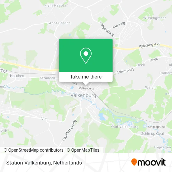 Station Valkenburg map