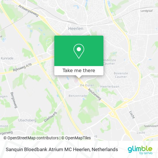 Sanquin Bloedbank Atrium MC Heerlen map
