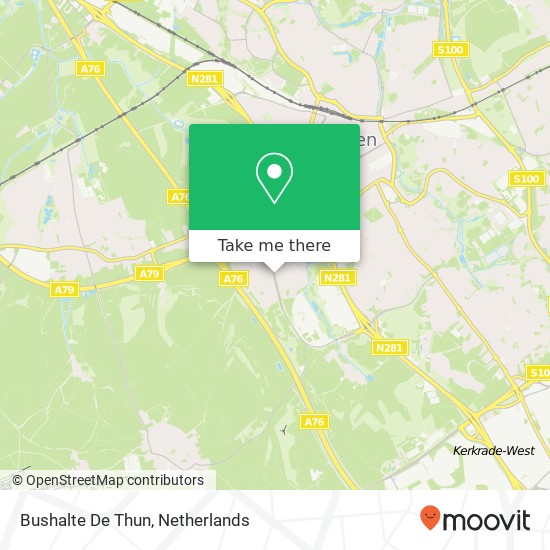 Bushalte De Thun map