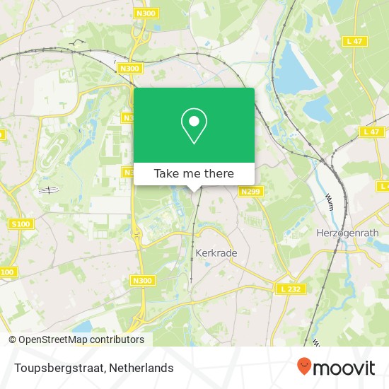 Toupsbergstraat map