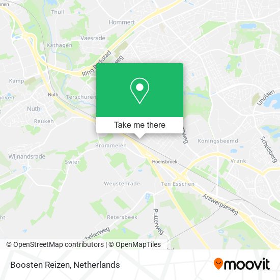 Boosten Reizen map