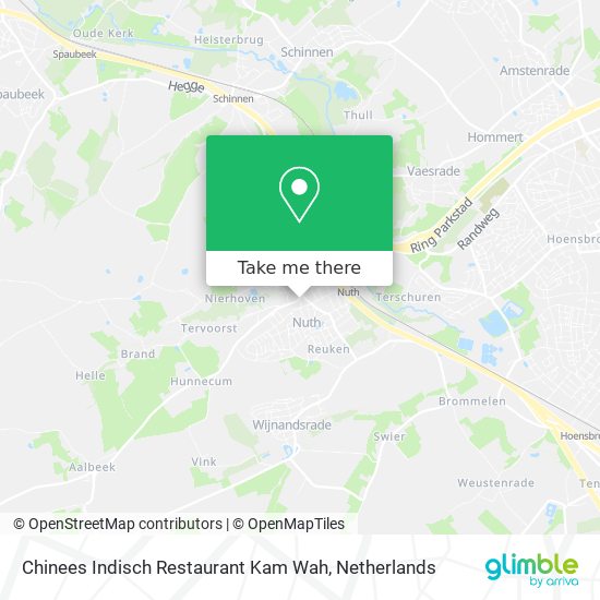 Chinees Indisch Restaurant Kam Wah map