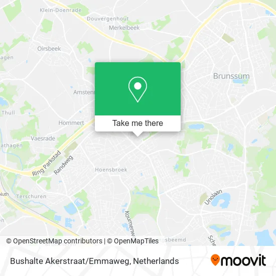 Bushalte Akerstraat/Emmaweg Karte