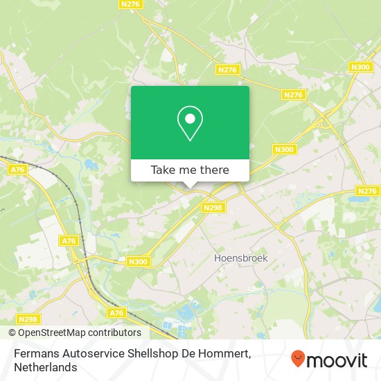 Fermans Autoservice Shellshop De Hommert map