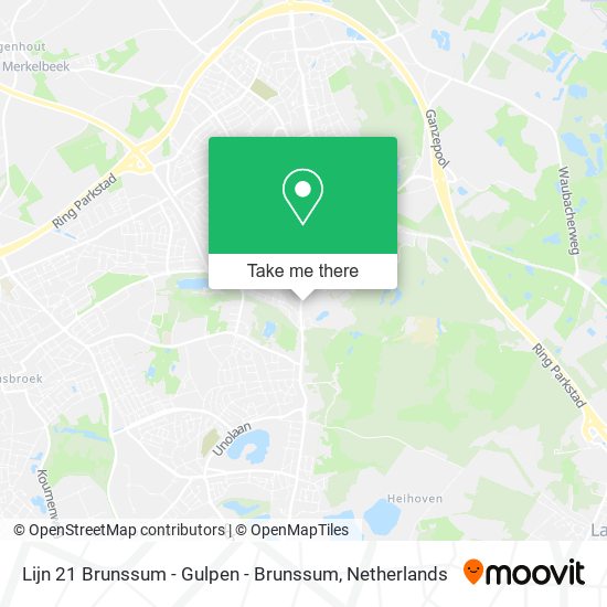 Lijn 21 Brunssum - Gulpen - Brunssum map