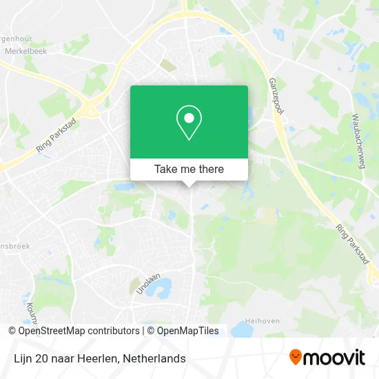 Lijn 20 naar Heerlen map
