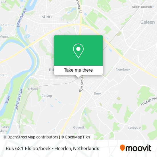 Bus 631 Elsloo/beek - Heerlen map