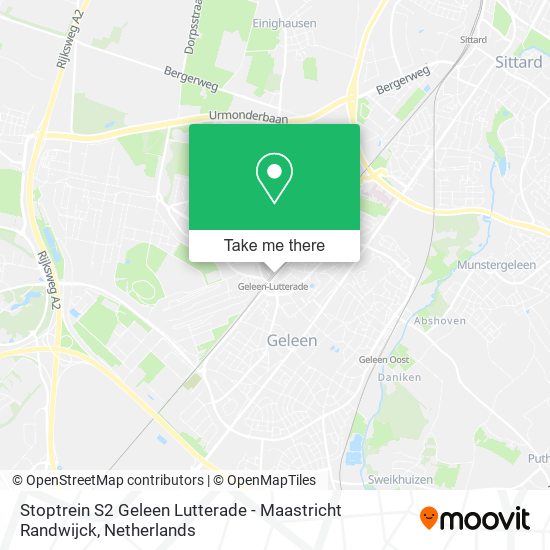 Stoptrein S2 Geleen Lutterade - Maastricht Randwijck map