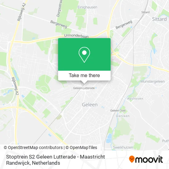 Stoptrein S2 Geleen Lutterade - Maastricht Randwijck map