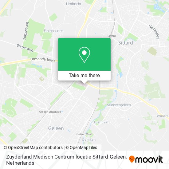Zuyderland Medisch Centrum locatie Sittard-Geleen map
