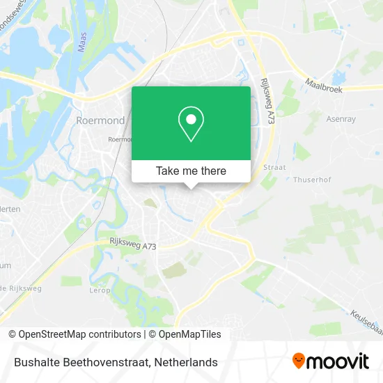 Bushalte Beethovenstraat map