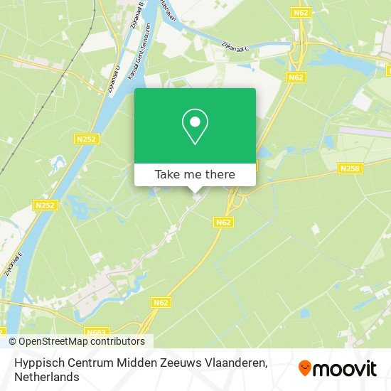 Hyppisch Centrum Midden Zeeuws Vlaanderen map