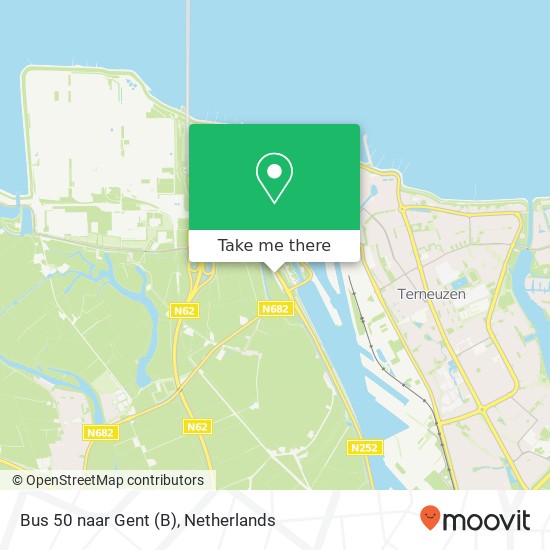 Bus 50 naar Gent map