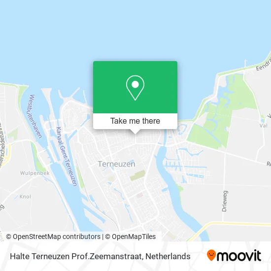 Halte Terneuzen Prof.Zeemanstraat map