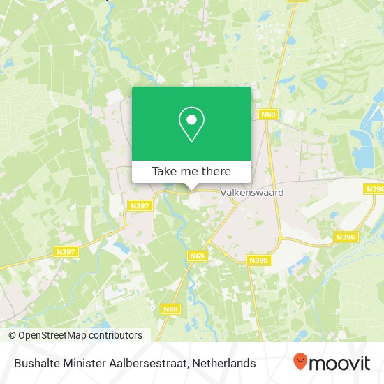 Bushalte Minister Aalbersestraat map