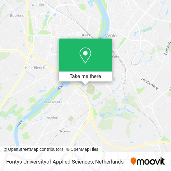 Fontys Universityof Applied Sciences map