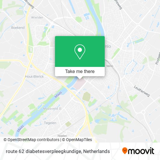 route 62 diabetesverpleegkundige Karte