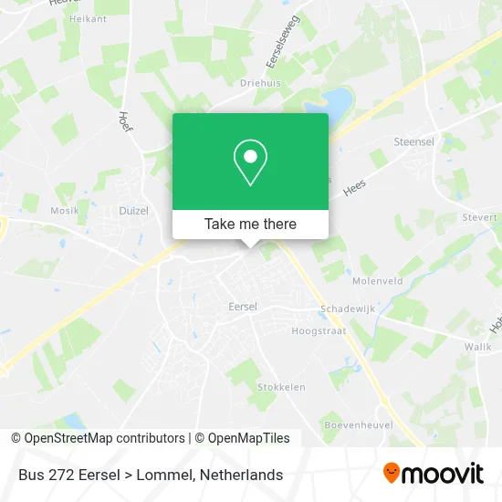 Bus 272 Eersel > Lommel Karte
