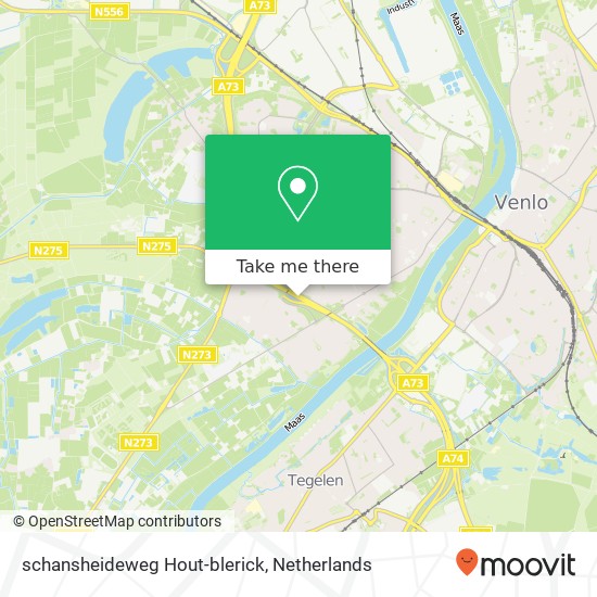 schansheideweg Hout-blerick map