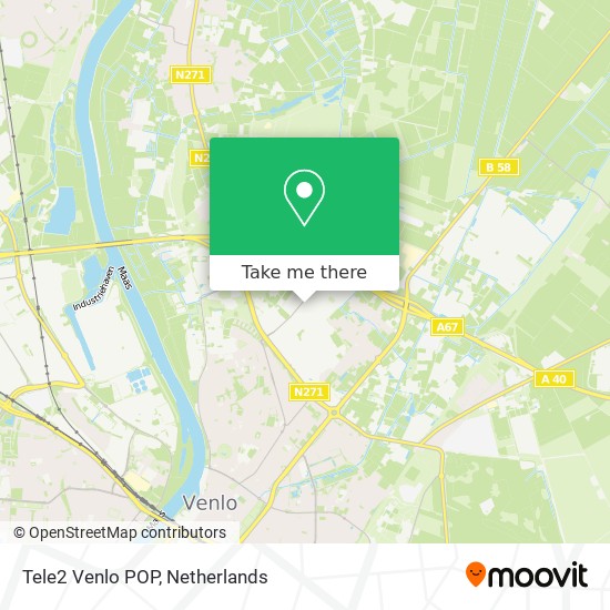 Tele2 Venlo POP map