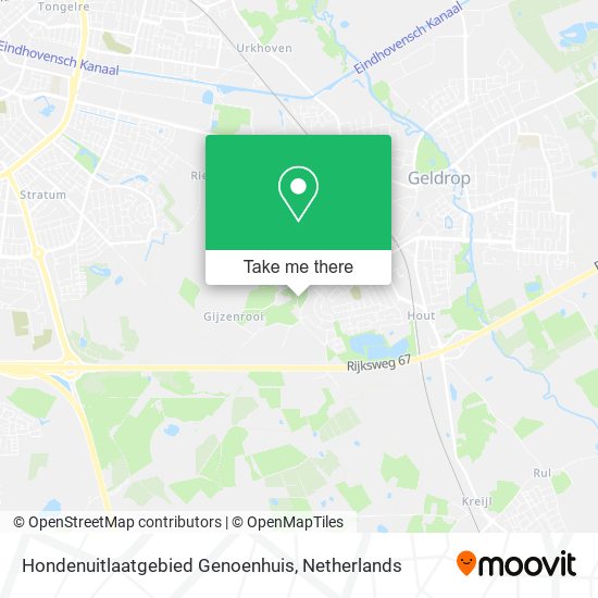 Hondenuitlaatgebied Genoenhuis map