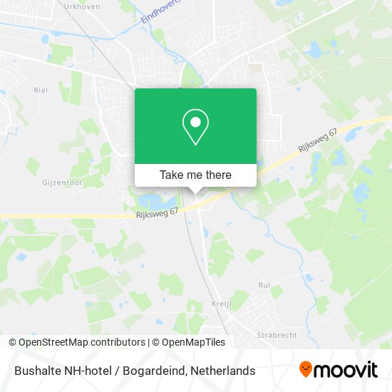 Bushalte NH-hotel / Bogardeind map