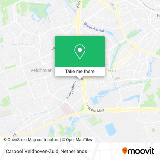 Carpool Veldhoven-Zuid map