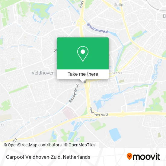 Carpool Veldhoven-Zuid map