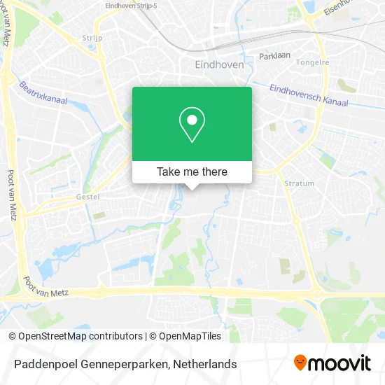 Paddenpoel Genneperparken map