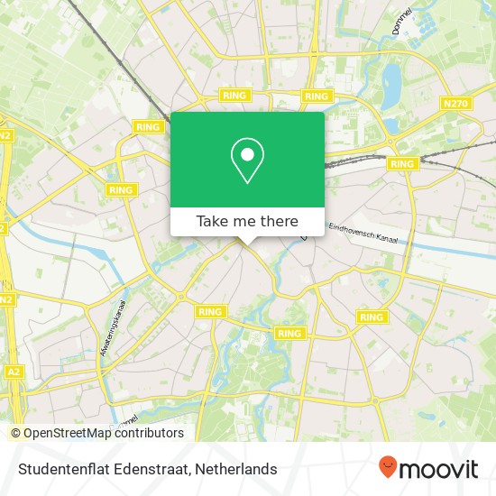 Studentenflat Edenstraat map