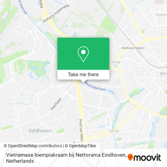 Vietnamese loempiakraam bij Nettorama Eindhoven map